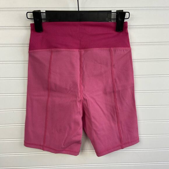 Revolve For Love & Lemons S Pink Dani Ribbed Color Block Biker Shorts - Picture 4 of 6